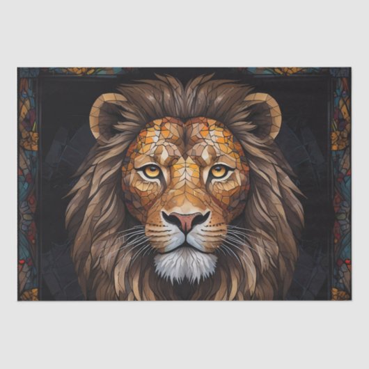 Zebra Vibrant Mosaic Seidenpapier (Vorderseite)