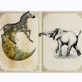 Zebra Vintag Safari Gummistempel