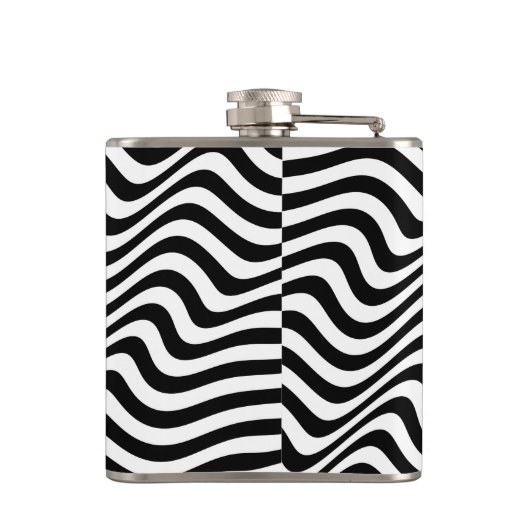 Zebra Vinyl Wrapped Flachmann (Rückseite)