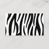 Zebra Visitenkarte (Rückseite)