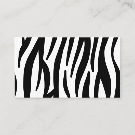 Zebra Visitenkarte (Vorderseite)