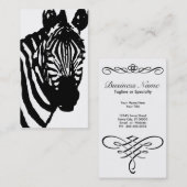 Zebra. Visitenkarte (Vorne/Hinten)