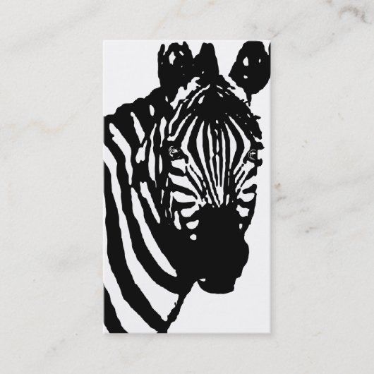 Zebra. Visitenkarte (Vorderseite)