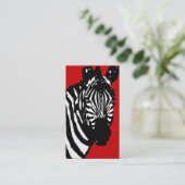 Zebra. Visitenkarte (Stehend Vorderseite)