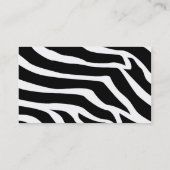 Zebra-Visitenkarte Visitenkarte (Rückseite)