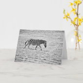 Zebra Walk Blank Note Card Karte (Gelbe Blume)
