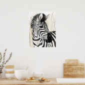 Zebra Wall Art Home Decor Poster (Küche)