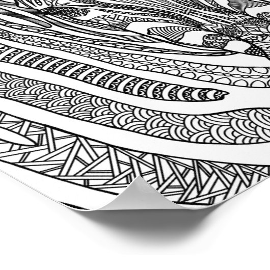 Zebra Wall Art, Wall Art, Zebra Poster (Ecke)