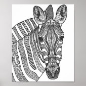 Zebra Wall Art, Wall Art, Zebra Poster (Vorne)