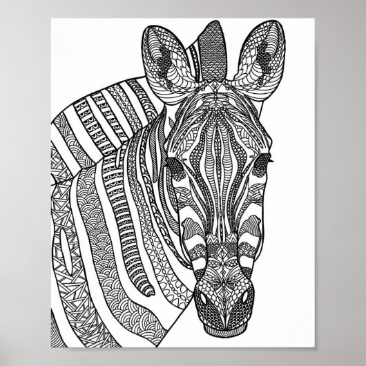 Zebra Wall Art, Wall Art, Zebra Poster (Vorne)