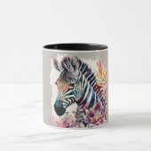 Zebra Watercolor Art Tasse (Zentrum)