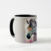 Zebra Watercolor Art Tasse (Vorderseite Links)