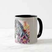 Zebra Watercolor Art Tasse (VorderseiteRechts)