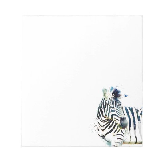 Zebra Watercolor Notizblock (Vorderseite)