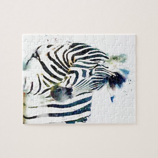 Zebra Watercolor Puzzle (Horizontal)