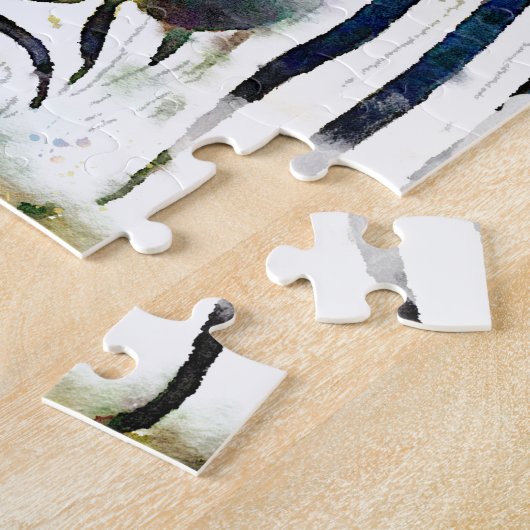 Zebra Watercolor Puzzle (Seite)