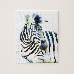 Zebra Watercolor Puzzle