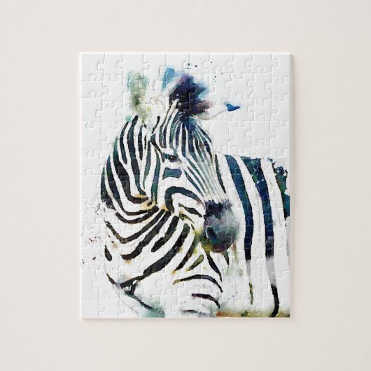 Zebra Watercolor Puzzle (Vertikal)
