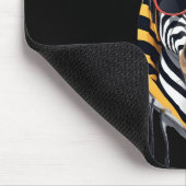Zebra Wearing Hoodie Funny Coole Tierart Mousepad (Ecke)