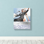 Zebra Wedding Verlobung Foto Leinwand Silver (Insitu (Holzboden))