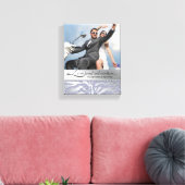 Zebra Wedding Verlobung Foto Leinwand Silver (Insitu (Wohnzimmer))