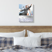 Zebra Wedding Verlobung Foto Leinwand Silver (Insitu (Schlafzimmer))