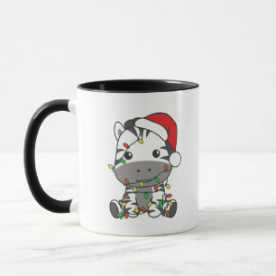 Zebra Weihnachts-Wintertiere Urlaub Zebras Tasse