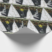 Zebra-Weihnachtsbaumsammlung Geschenkpapier (Ecke)