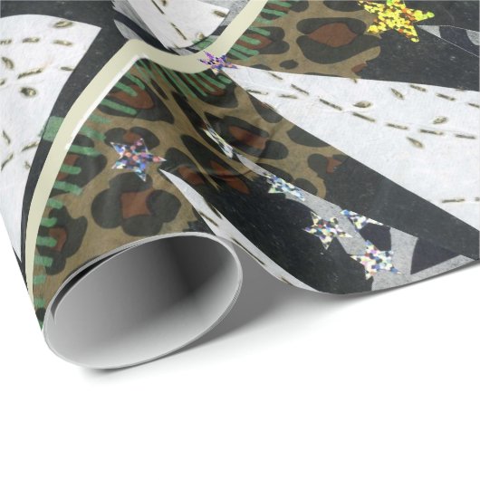 Zebra-Weihnachtsbaumsammlung Geschenkpapier (Rolleneckpunkt)