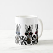 Zebra-Weiß 11 Unze-Klassiker-Tasse Kaffeetasse (VorderseiteRechts)