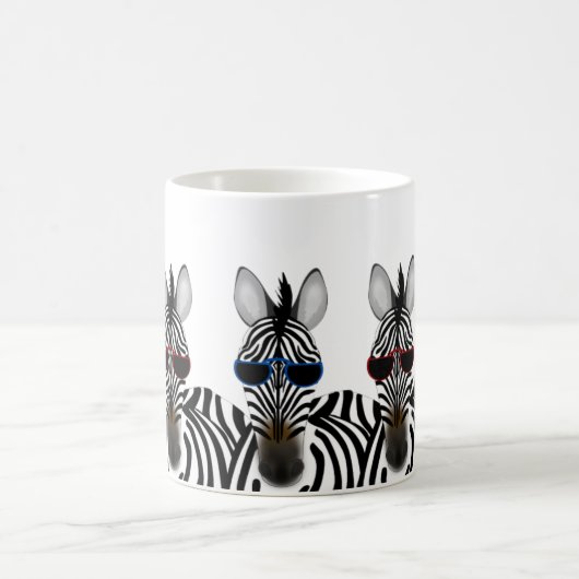 Zebra-Weiß 11 Unze-Klassiker-Tasse Kaffeetasse (Mittel)