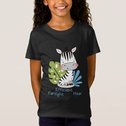 Zebra - weitsichtig - Erziehende Kinder T-Shirt (Vorderseite)