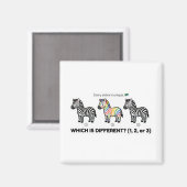 Zebra Which Is Different Magnet (Vorderseite/Rückseite)