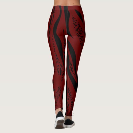 Zebra Wild Animal Muster Leggings (Rückseite)