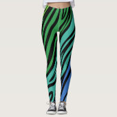 Zebra Wild Animal Muster Leggings (Vorderseite)