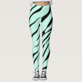 Zebra Wild Animal Muster Leggings (Vorderseite)