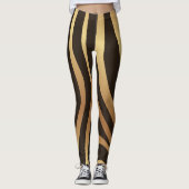 Zebra Wild Animal Muster Leggings (Vorderseite)