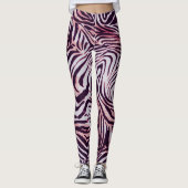 Zebra Wild Animal Muster Leggings (Vorderseite)