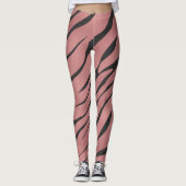 Zebra Wild Animal Muster Leggings (Vorderseite)