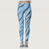 Zebra Wild Animal Muster Leggings (Vorderseite)