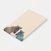 Zebra-wild lebende Tiere Post-it Klebezettel (angewinkelt)