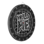 Zebra Wild me Black and Gray Dartscheibe (Vorderseite Links)