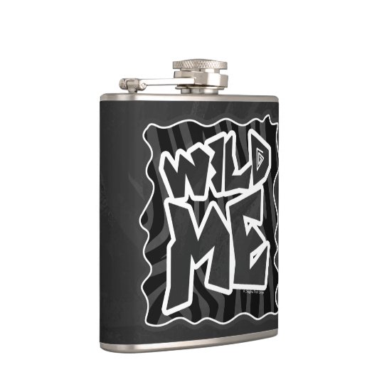 Zebra Wild me Black and Gray Flachmann (Rechts)