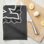 Zebra Wild me Black and Gray Geschirrtuch (Viertel Falte)