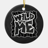 Zebra Wild me Black and Gray Keramik Ornament (Vorne)