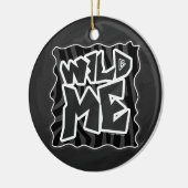 Zebra Wild me Black and Gray Keramik Ornament (Links)
