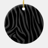 Zebra Wild me Black and Gray Keramik Ornament (Hinten)