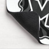 Zebra Wild me Black and Gray Mousepad (Ecke)