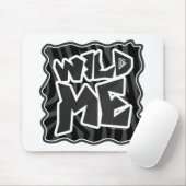 Zebra Wild me Black and Gray Mousepad (Mit Mouse)