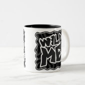 Zebra Wild me Black and Gray Zweifarbige Tasse (VorderseiteRechts)